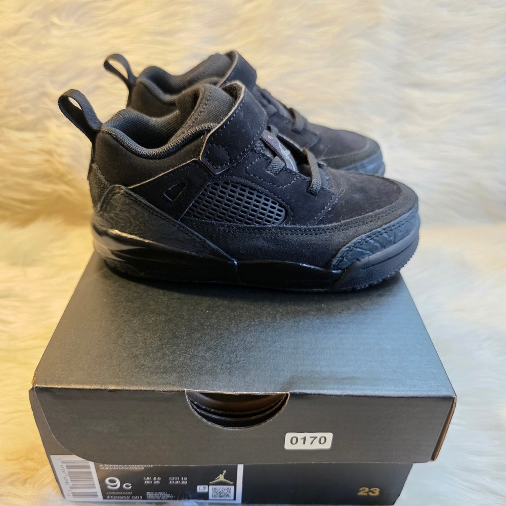 Jordan Spizike Low TD Toddler 9C Black Anthracite FQ3952-001 OG Box